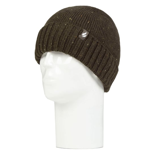 Heat Holders Heatweaver Fleece Binnenvoering Beanie | Geribbeld Omslagmanchet Marl Winterhoed | Andes Stijl - Khaki - Image 3