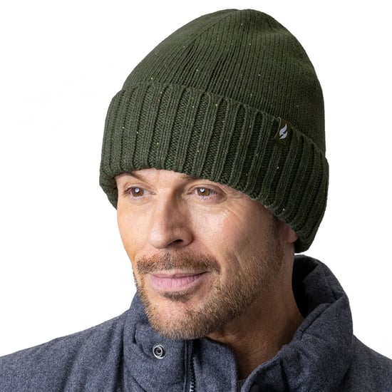 Heat Holders Heatweaver Fleece Binnenvoering Beanie | Geribbeld Omslagmanchet Marl Winterhoed | Andes Stijl - Khaki - Image 4