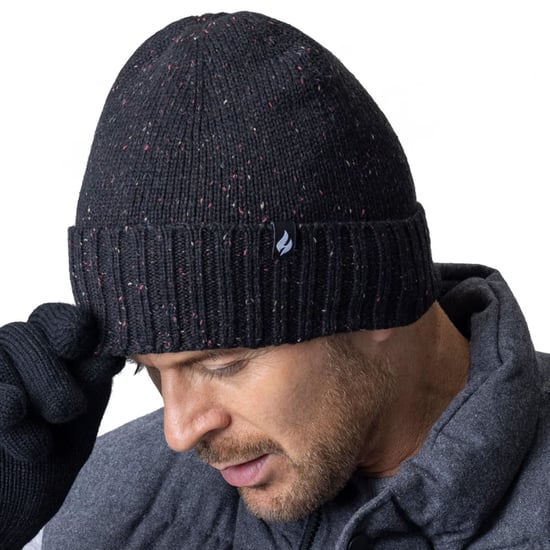 Heren Thermische Chunky Beanie Hoed | Heat Holders | Heatweaver Fleece Voering - Zwart - Image 4