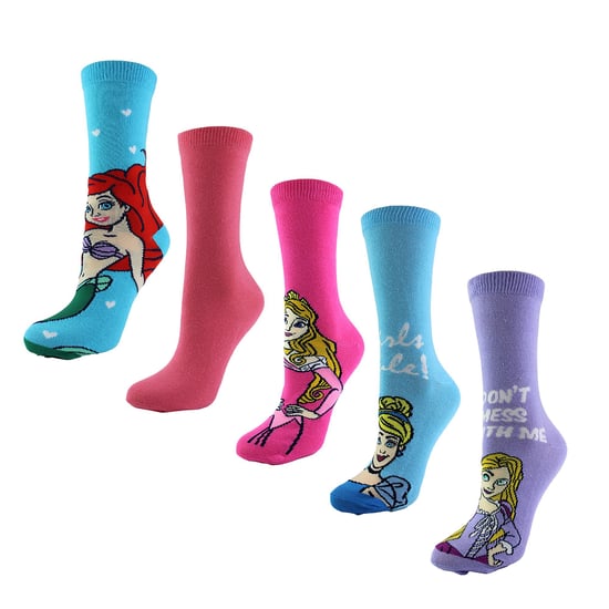 5 Paar Prinsessensokken voor Vrouwen | Casual Schattige Grappige Noviteit Disney Sokken | Disney Cadeaus - Prinses - Image 3