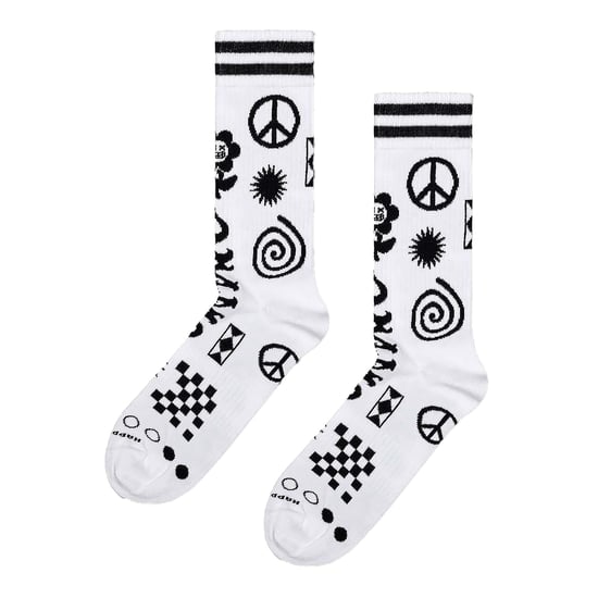 Patchwork Sokken | Happy Socks | Grappig Patroon Verassingssokken | Cadeausokken - Wit - Image 3