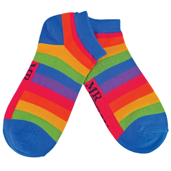 Mr Heron - BamboeRegenboogTrainersokken voor heren - Regenboog - Image 3