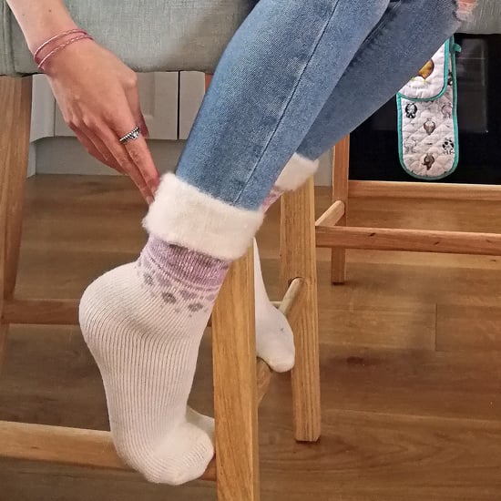 Sock Snob - 3 Paar Dames Omslag Bovenwol Bed Sokken voor Winter | Warme Sokken - Zwart / Houtskool / Denim - Image 5