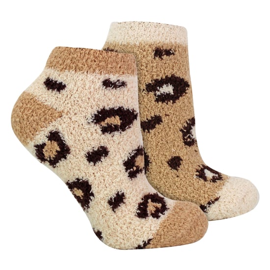 8 paar multiverpakking pluizige enkelsokken voor dames | Nieuwe sokken met dierenprint voor dames - Grijs / Beige - Image 3