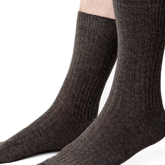 Steven - Heren Wol Kousen 1 Paar - Warme Gebreide Ribbel Kousen voor de Winter - Houtskool - Image 2