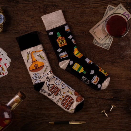 SPOX SOX - Unieke Crew Mismatched Sokken voor Heren & Dames - Whisky Sokken - Whisky - Image 4