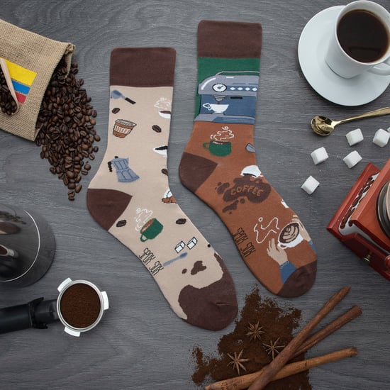 SPOX SOX - Koffie Novelty Crew Sokken - Heren & Dames Mismatched Sokken - Koffie - Image 3
