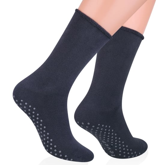 Steven - 1 Paar Heren Katoenen Pantoffelsokken met Antislip Grippers - Zwart - Image 5
