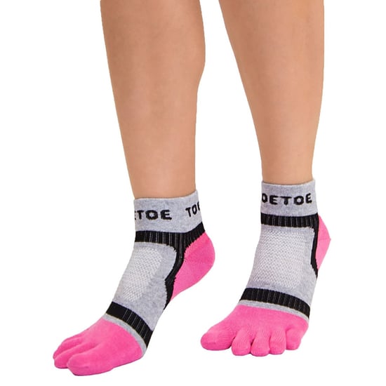 TOETOE - Heren & Dames Ademend Sport Lichtlopende Low Cut Teensokken - Roze - Image 4