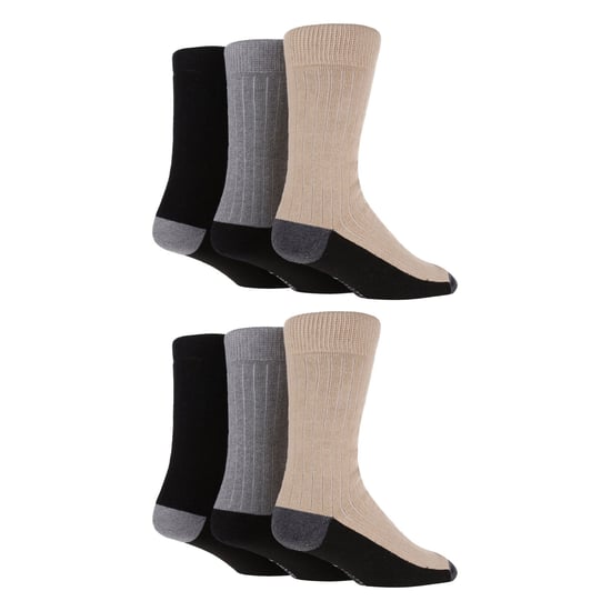 Wildfeet - 6 Paar Heren Katoenen Boot Sokken voor Buiten | Ideaal voor Wandelen - Zwart - Image 3