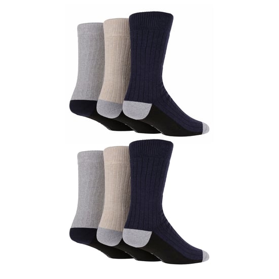 Wildfeet - 6 Paar Heren Katoenen Boot Sokken voor Buiten | Ideaal voor Wandelen - Blauw - Image 3