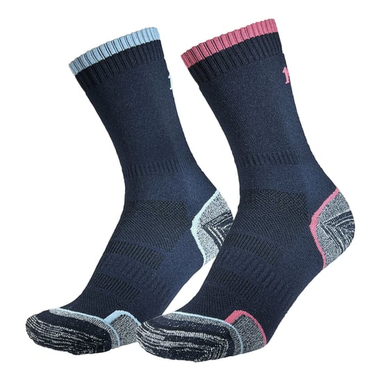 1000 Mile - 2 Pack Dames Wandelsokken Enkele Laag Ademend Gewatteerd - Marineblauw - Image 3