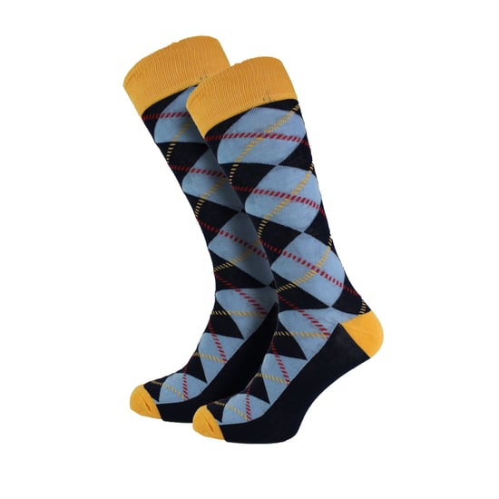 HS by Happy Socks - Heren 3-pack vrolijke novelty dresssokken - Vlek (Marineblauw) - Image 4