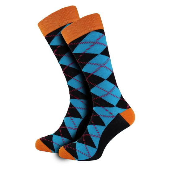 HS by Happy Socks - Heren 3-Pack Leuke Novelty Dress Socks - Ruit (Blauw) - Image 4
