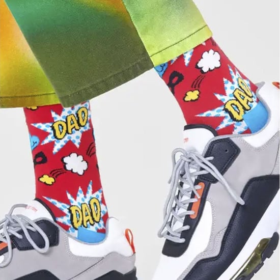 Vaderdag Sokken | Happy Socks | Grappige Rode Blauwe Sokken met Verstevigde Hak en Tee | Vaderdag Cadeau - Rood - Image 4