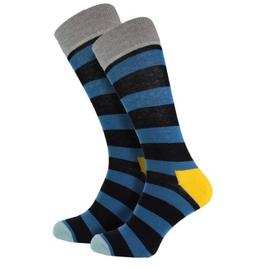 HS by Happy Socks - Heren 3-Pack Kleurrijke Gestreepte Dress Sokken - Brede Streep - Image 5