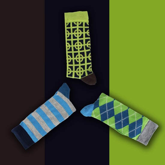 HS by Happy Socks - Heren 3-Pack Klassieke Structuur Dress Socks - Target (Groen) - Image 3