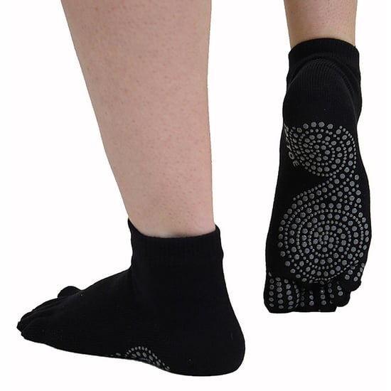 TOETOE - Heren & Dames Yoga / Pilates Antislip Vochtregulerende Lage Teen Sokken - Zwart - Image 4