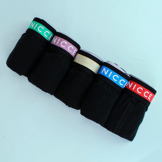 Men's NICCE Lazlow 5 Pack Boxer Shorts in Black - Image 3
