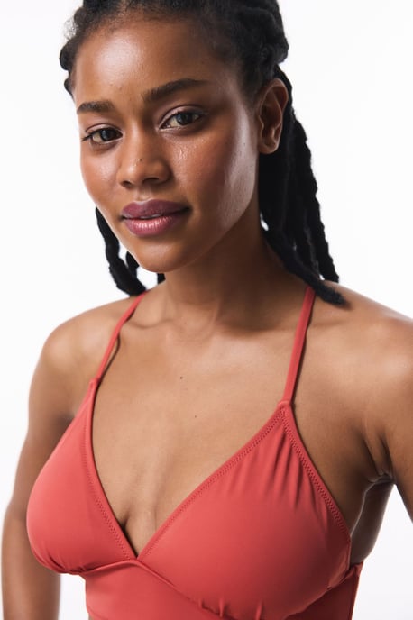Effen Gebreide Bralette Bikini Top - Image 1