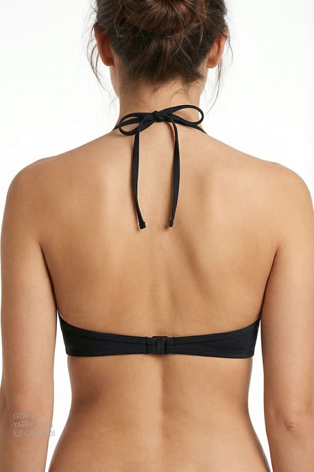 Effen onderbroken halter bikini top - Image 2