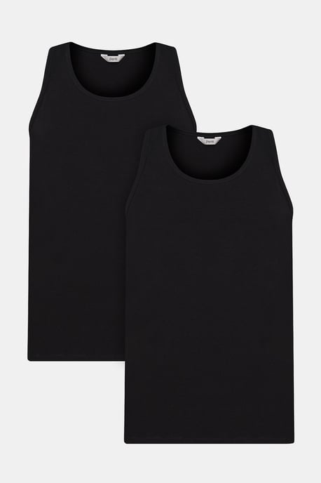 2-Pack Heren Katoenen Elasthaan Tanktops - Image 1
