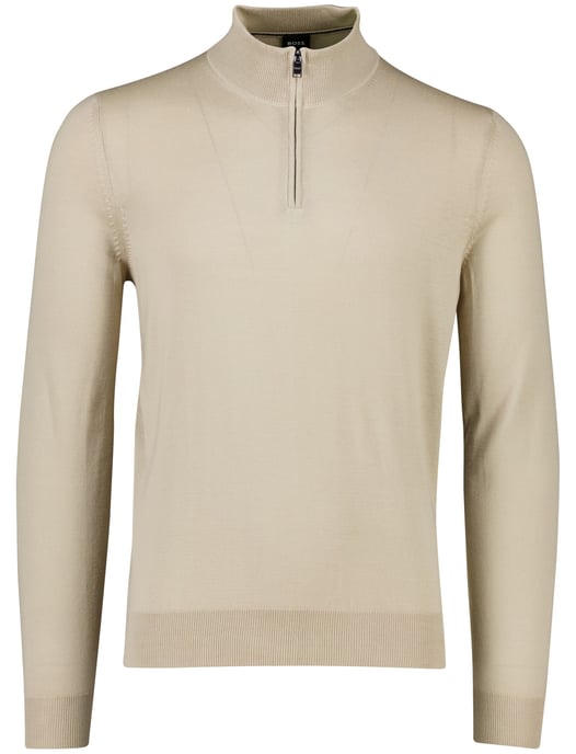 Boss Black half zip beige scheerwol - Image 3