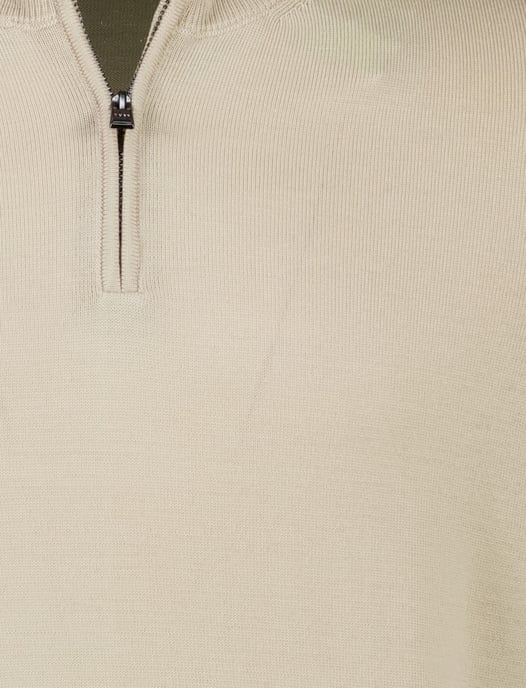 Boss Black half zip beige scheerwol - Image 4