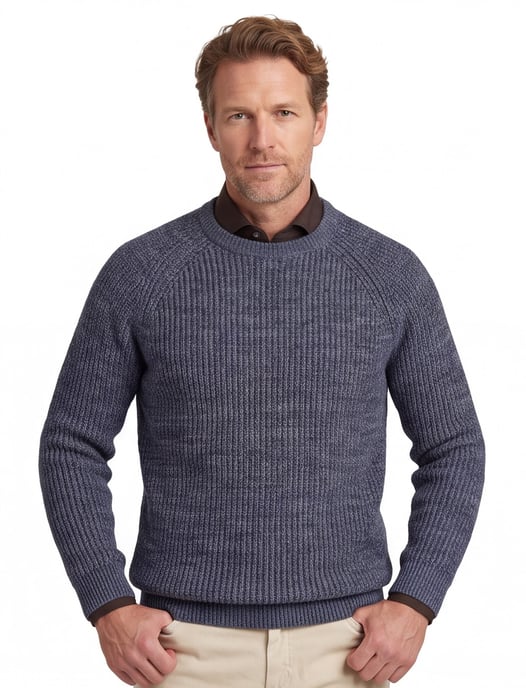 Normale fit Barbour trui blauw gemeleerd normale fit - Image 1