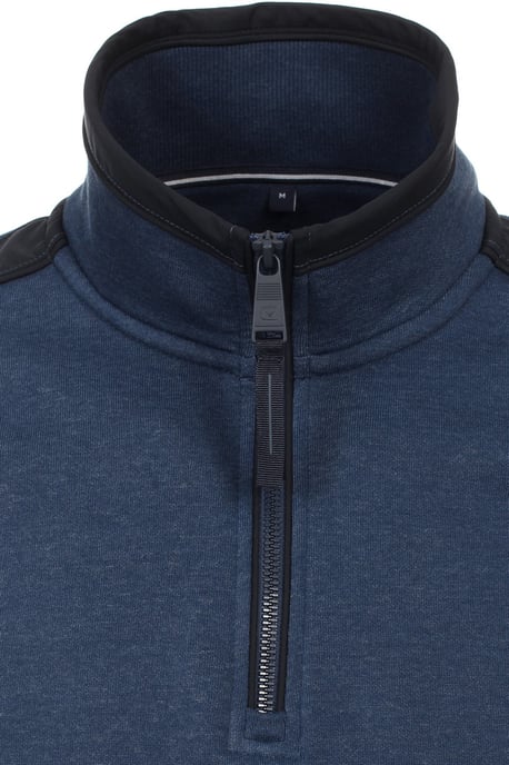 Casa Moda sweater donkerblauw effen katoen - Image 3