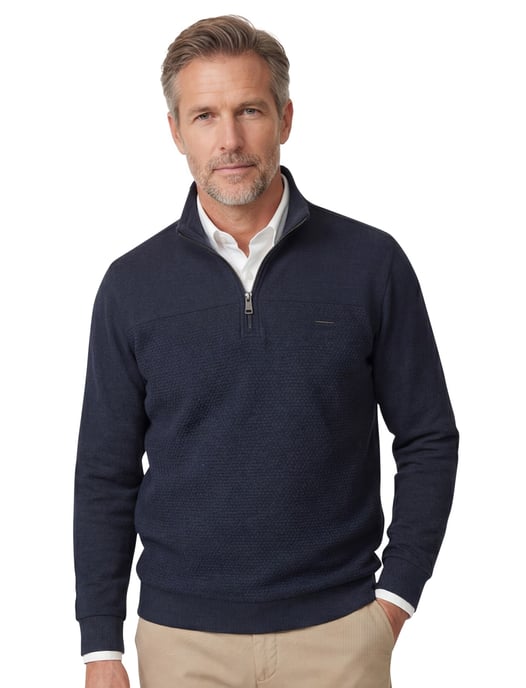 Casa Moda sweater donkerblauw regular fit katoen - Image 1