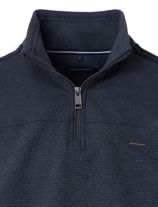 Casa Moda sweater donkerblauw regular fit katoen - Image 3
