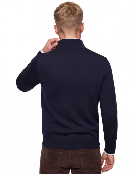 trui Boss Black donkerblauw effen - Image 2