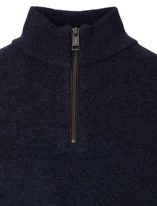 Casa Moda donkerblauw half-zip trui wol - Image 3