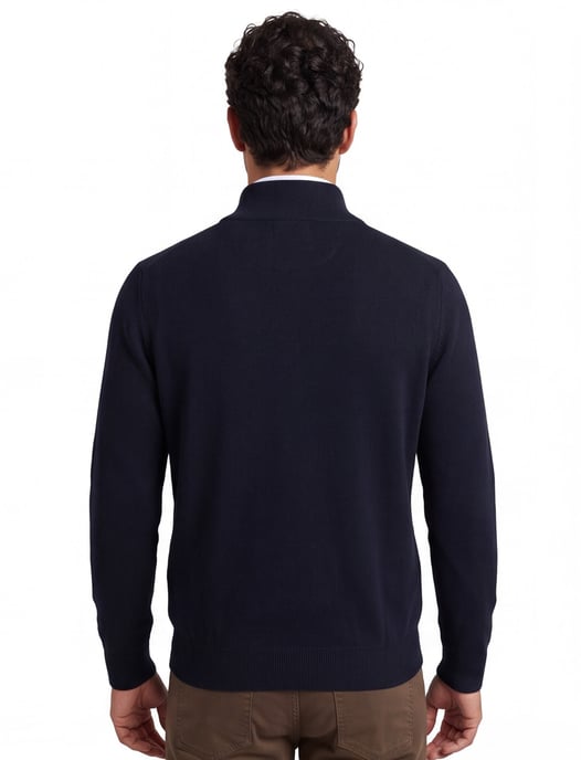 Effen half zip BOSS Black donkerblauw - Image 2