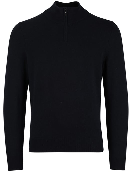 Effen half zip BOSS Black donkerblauw - Image 3