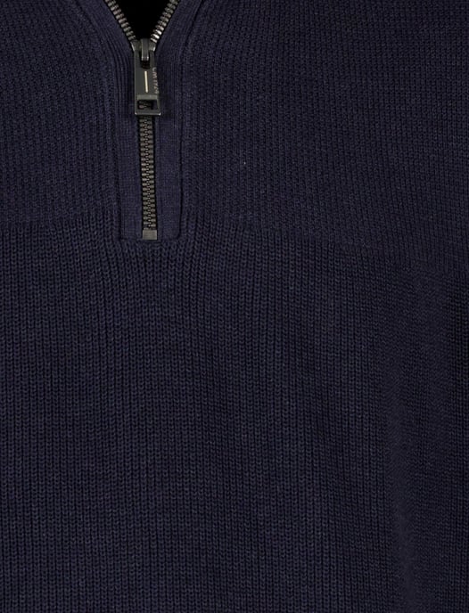 trui Casa Moda donkerblauw effen half zip - Image 4