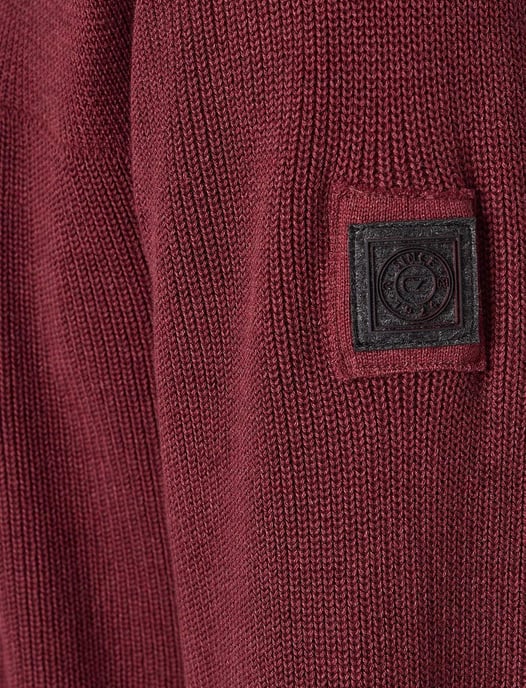 Casa Moda bordeaux half-zip trui 100% katoen - Image 4