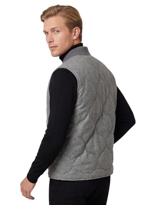 bodywarmer Profuomo grijs wol - Image 2