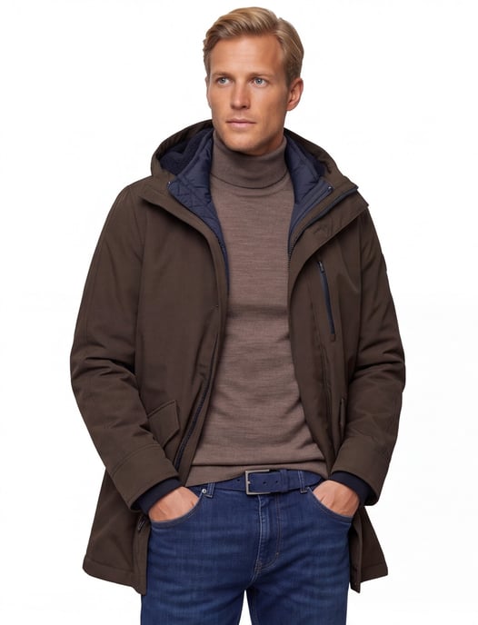 parka jas NZA groen polyester effen - Image 1
