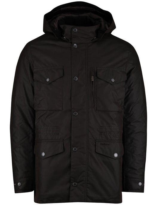 Barbour winterjas bruin effen normale fit - Image 3