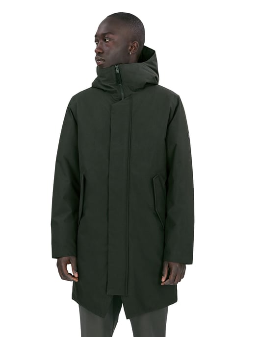 Elvine winterjas Gunter groen effen rits normale fit - Image 1