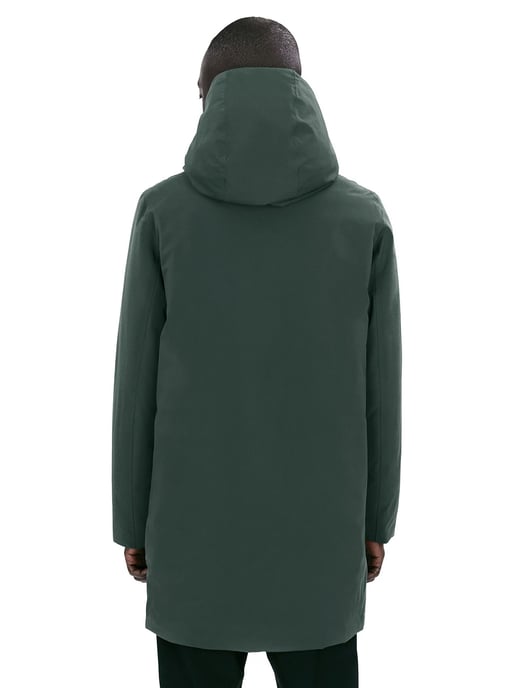 Groene winterjas Elvine Hjalmar effen rits + knoop normale fit - Image 2