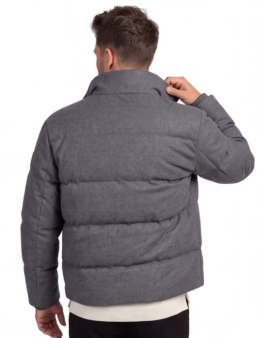 Boss Black premium down winterjas grijs - Image 2