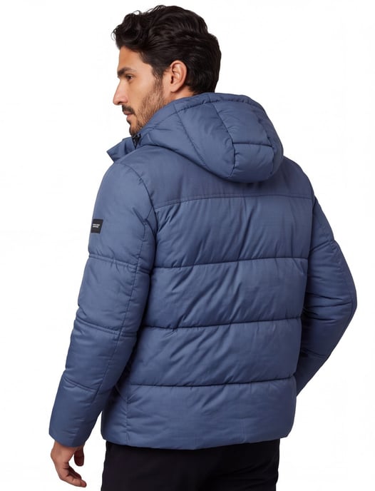 gewatteerde winterjas blauw BOSS Orange Big & Tall polyamide 100% - Image 2