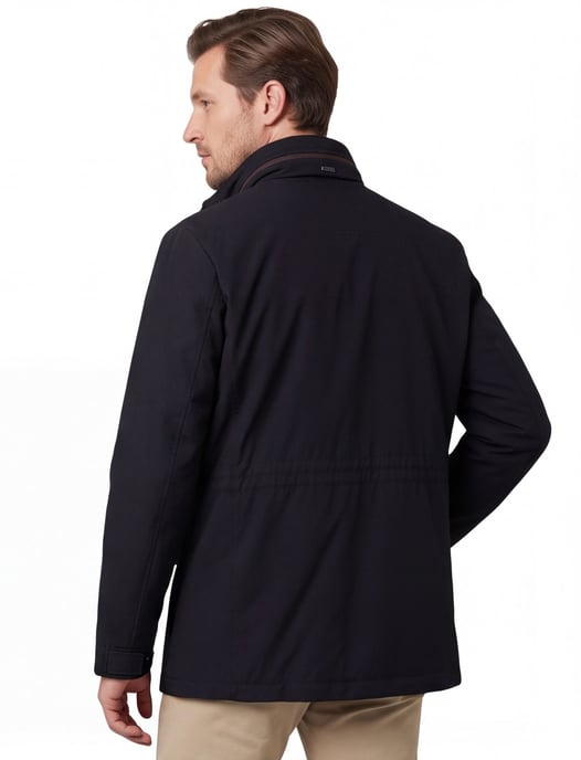 Winterjas Bugatti Donkerblauw capuchon in de kraag - Image 2