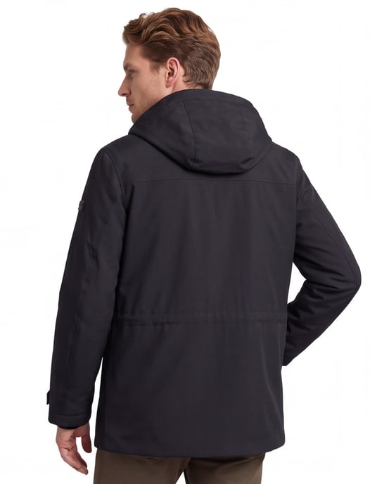 Bugatti donkerblauwe parka jas polyester - Image 2