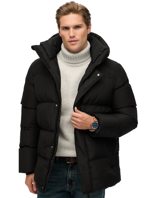 Winterjas Superdry Puffer Zwart gewatteerd - Image 1
