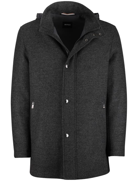 Manteljas BOSS Black H-Camron grijs navy wol - Image 4