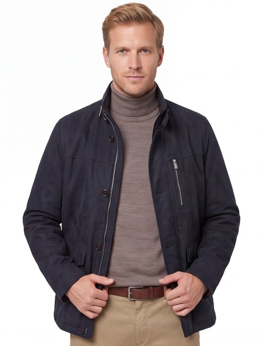 Bugatti donkerblauwe polyester tussenjas - Image 1
